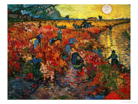 The Red Vineyard at Arles,c.1888 - Vincent Van Gogh Paintings - Click Image to Close
